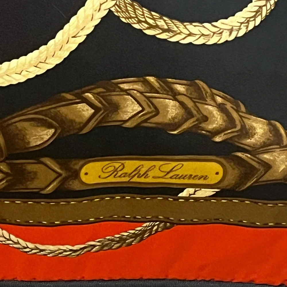 Ralph Lauren Equestrian Saddle Silk Linen Floor Pillow 37”x37” Huge Made in USA